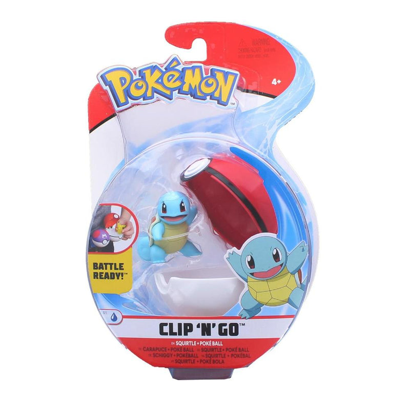 Pokémon Clip N Go Con Figura De Batalla 2" Squirtle